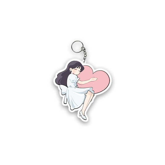 Pink Heart Keychain